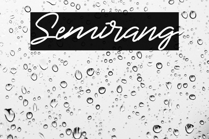 Semirang Font examples