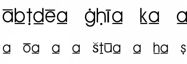 Semitische-Lautschrift फ़ॉन्ट अपरकेस