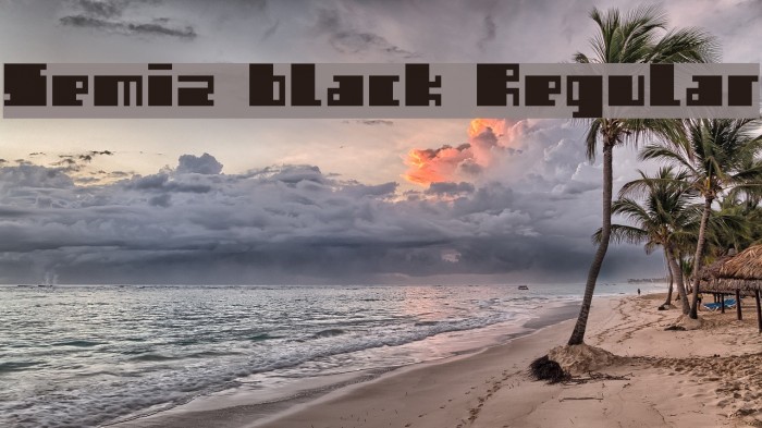 Semiz black Regular Font examples