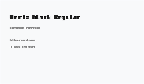 Semiz black Regular Business Card
