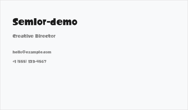 Semlor-demo Business Card