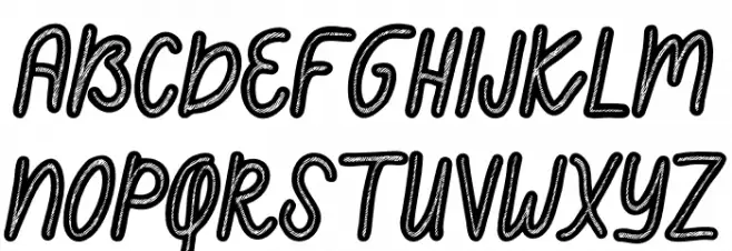 Semongko Engraved Schriftart Groß