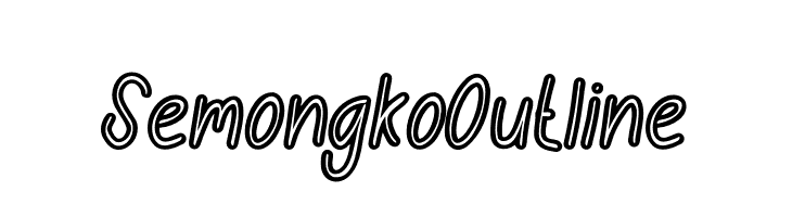 Semongko Outline  Frei Schriftart Herunterladen