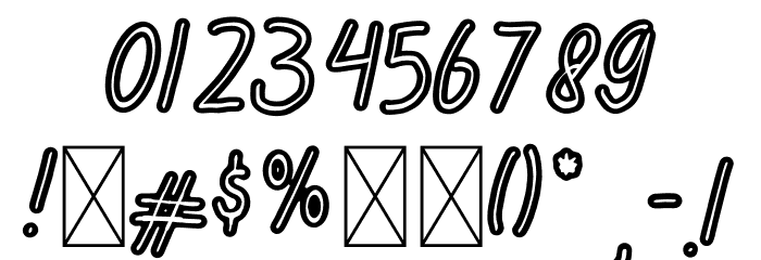 Semongko Outline Font OTHER CHARS