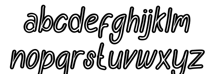 Semongko Outline Font LOWERCASE
