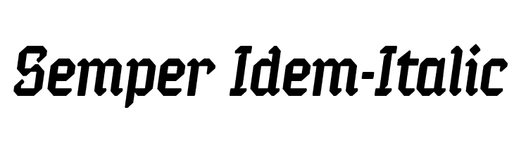 Semper Idem-Italic Font
