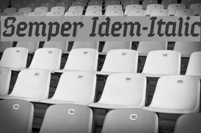 Semper Idem-Italic Шрифта examples