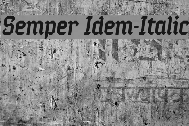 Semper Idem-Italic Шрифта examples