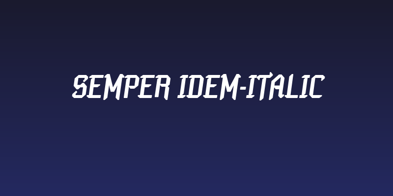 Semper Idem-Italic Social Header
