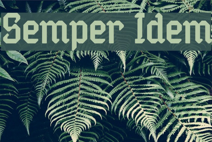 Semper Idem Font examples