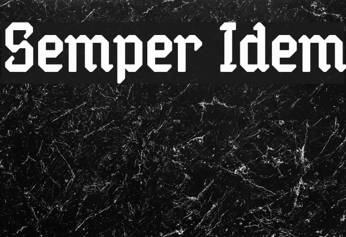 Semper Idem Font examples