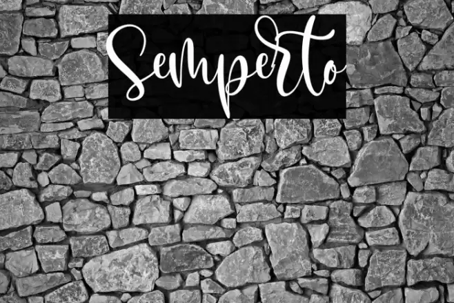Semperto Font examples