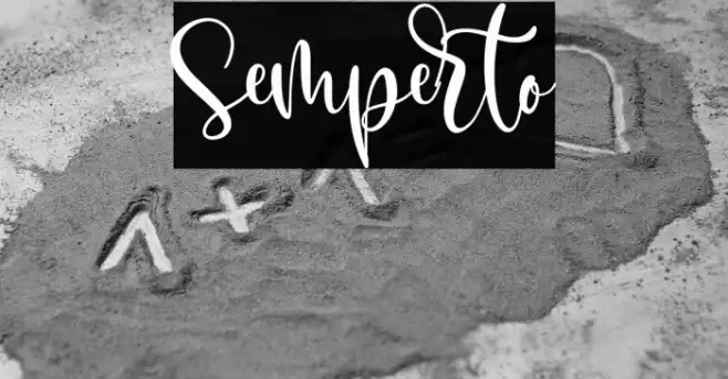 Semperto Font examples