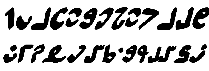 Semphari Bold Italic Font LOWERCASE