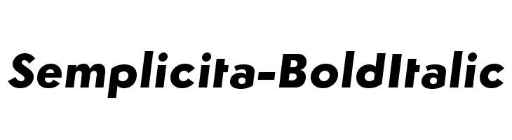 Semplicita-BoldItalic Font