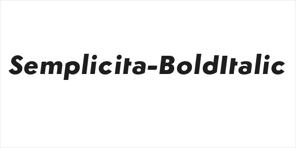 Semplicita-BoldItalic Logo