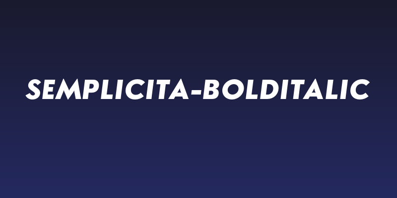 Semplicita-BoldItalic Social Header
