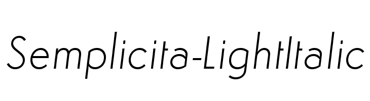 Semplicita-LightItalic  Frei Schriftart Herunterladen