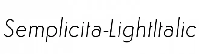 Semplicita-LightItalic  font caratteri gratis