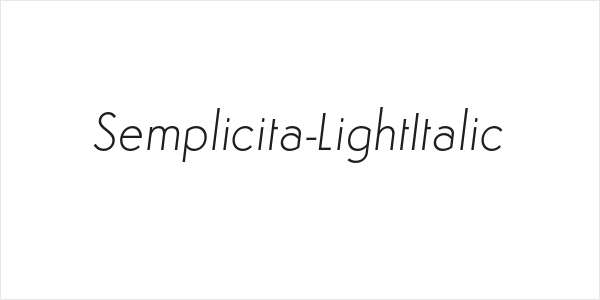 Semplicita-LightItalic Logo