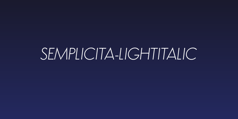 Semplicita-LightItalic Social Header