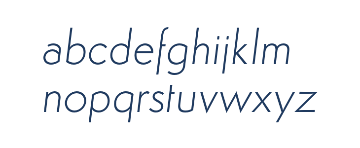 Semplicita-LightItalic Lowercase