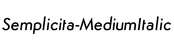 Semplicita-MediumItalic  フリーフォントのダウンロード