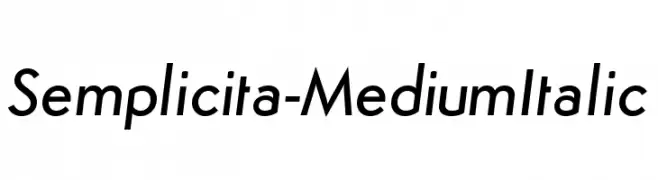 Semplicita-MediumItalic  font caratteri gratis