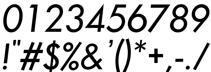Semplicita-MediumItalic Font OTHER CHARS