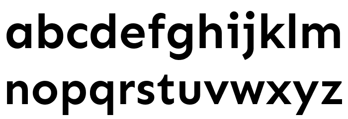 Sen Bold Font LOWERCASE