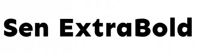 Sen ExtraBold  les polices de caractères gratuit tlcharger