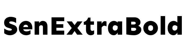 Sen ExtraBold  Free Fonts Download