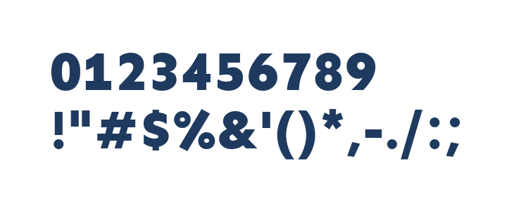 Sen ExtraBold Other Characters
