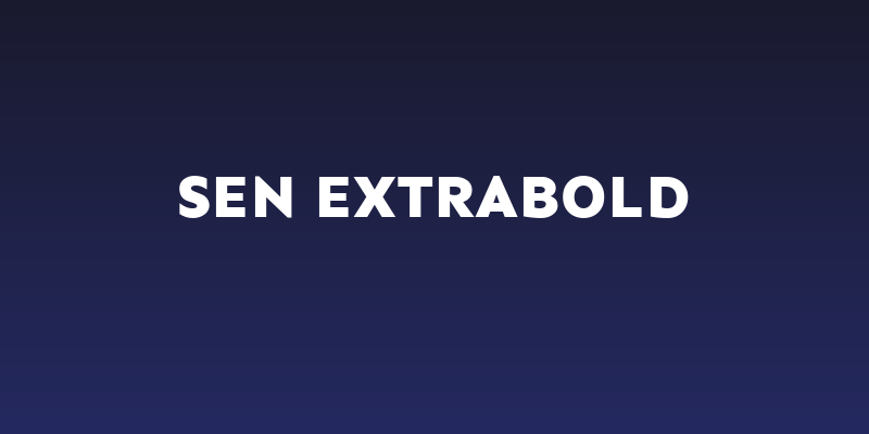 Sen ExtraBold Social Header
