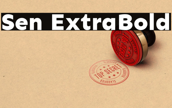 Sen ExtraBold Font examples