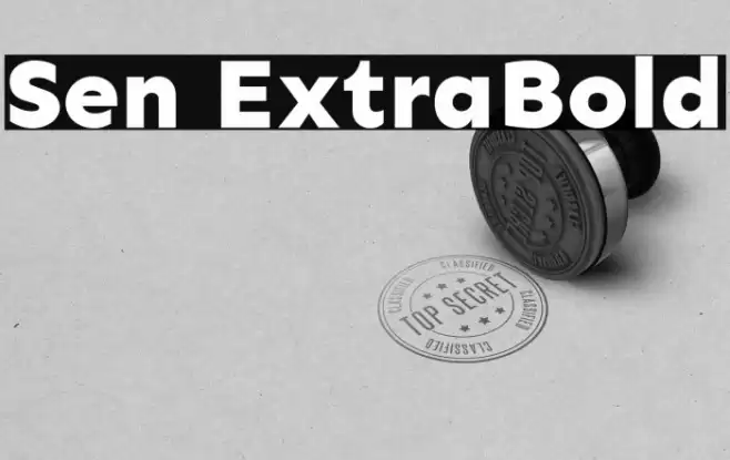 Sen ExtraBold Font examples