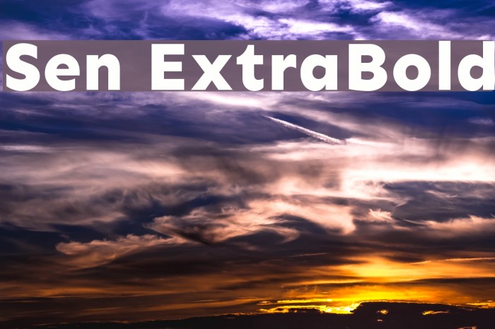 Sen ExtraBold Font examples