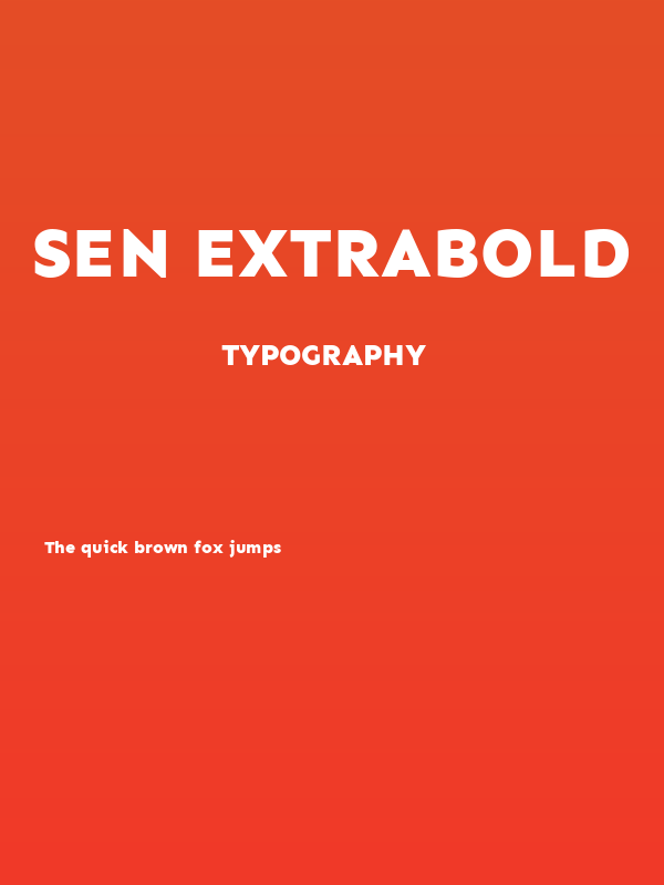 Sen ExtraBold Poster