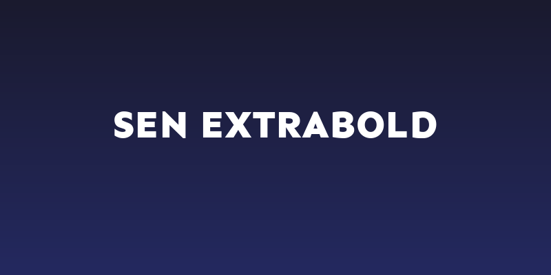 Sen ExtraBold Social Header