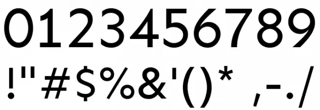 Sen Regular Font OTHER CHARS