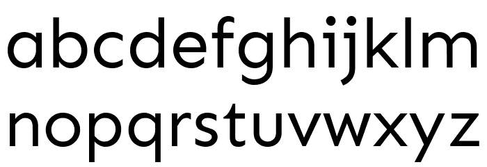 Sen Regular Font LOWERCASE