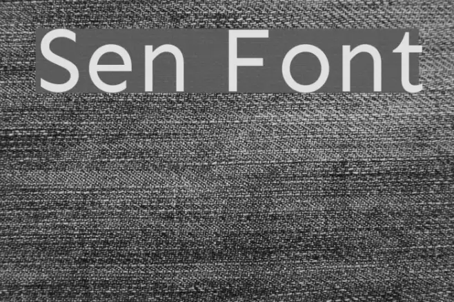 Sen Font examples