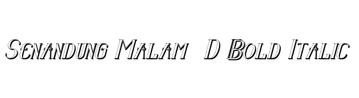 Senandung Malam 3D Bold Italic Font