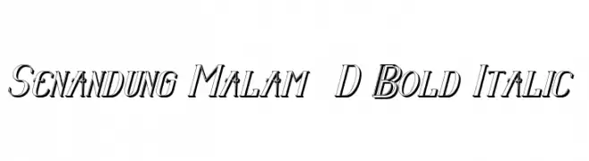 Senandung Malam 3D Bold Italic  Frei Schriftart Herunterladen