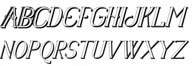 Senandung Malam 3D Bold Italic 字体 大写
