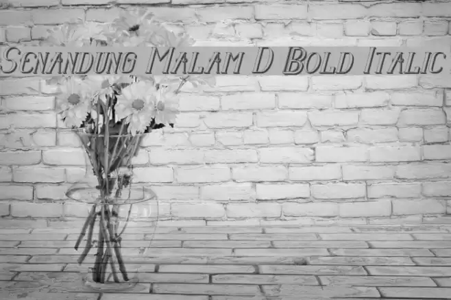 Senandung Malam 3D Bold Italic Font examples