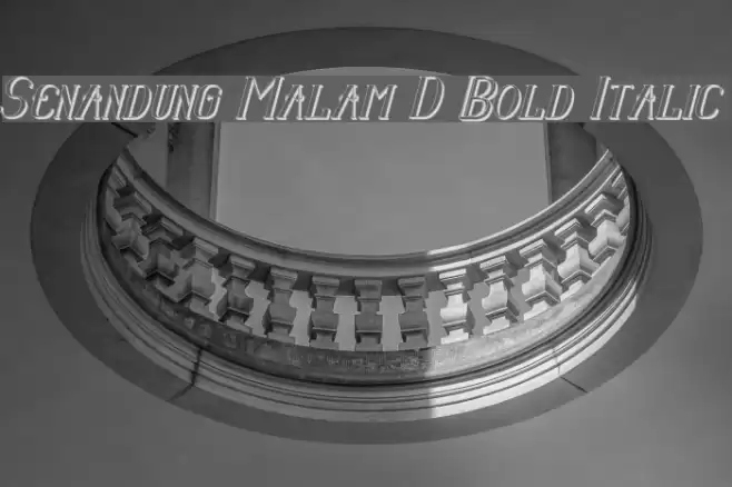 Senandung Malam 3D Bold Italic Font examples