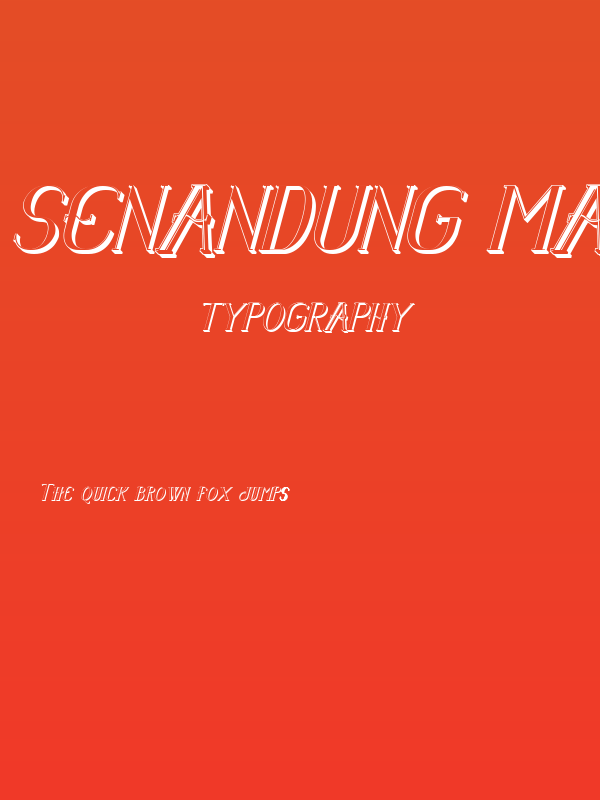 Senandung Malam 3D Bold Italic Poster