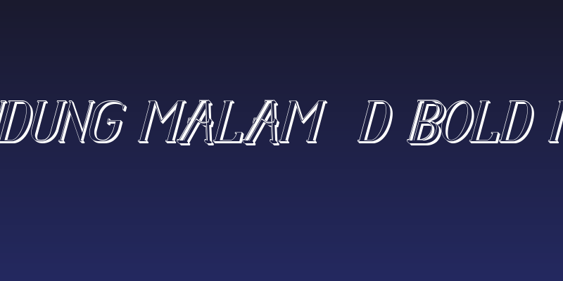 Senandung Malam 3D Bold Italic Social Header