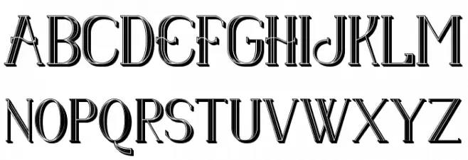Senandung Malam 3D Regular 字体 大写